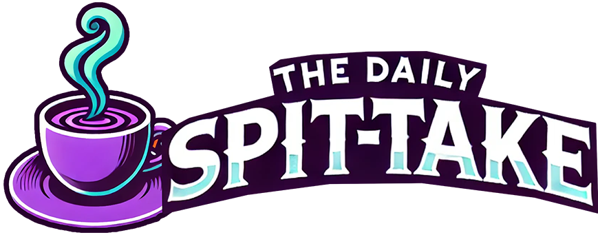 The Daily Spit-take Podcast Logo Horizontal Minimal Transparent Small